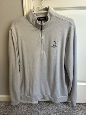 Pinehurst Men's Light Gray Quarter-Zip Sweater